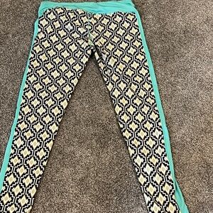 Crazy Train Black and Yellow Geometric Leggings